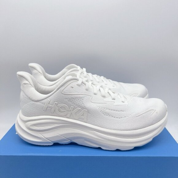 Hoka One One Clifton 10 Running Shoe Sneaker White Womens US 9.5 D Wide - Picture 6 of 13